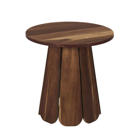 Table d'appoint ronde en bois (marron)