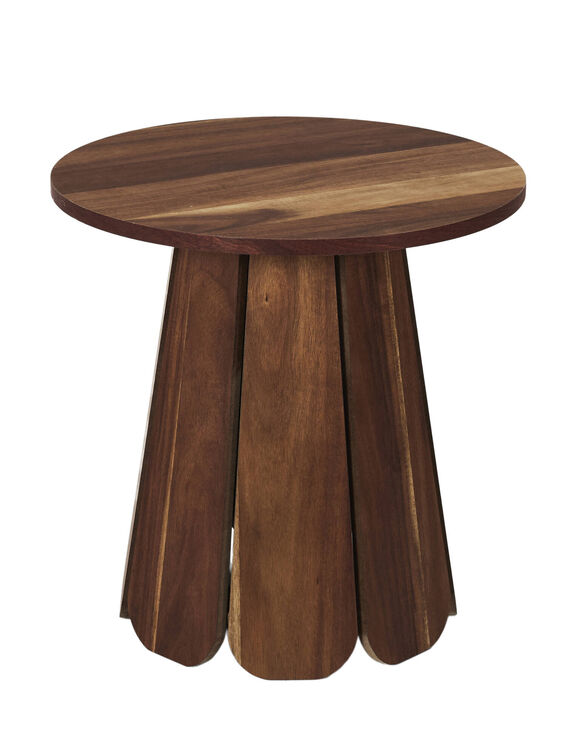 Table d'appoint ronde en bois (marron)