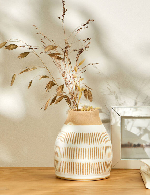 Vase en c&eacute;ramique &ndash; hauteur 12,5 cm (naturel)