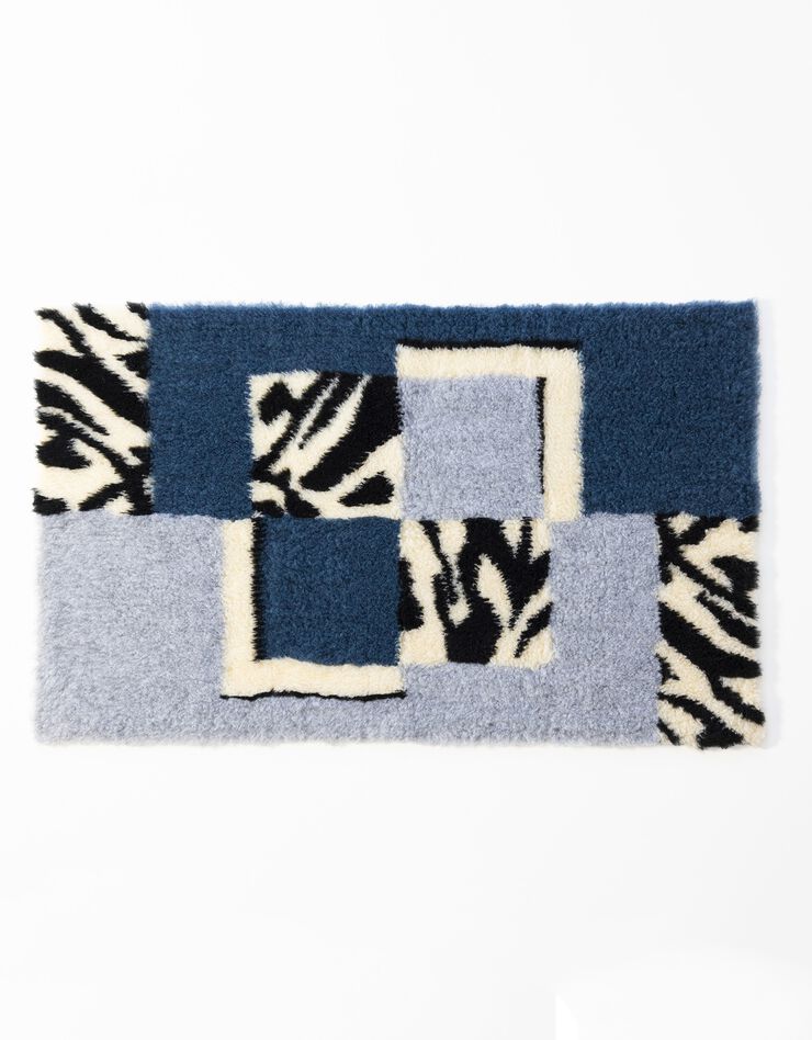 Tapis de bain motif ethnique (bleu paon) Tapis de bain motif ethnique (bleu paon)