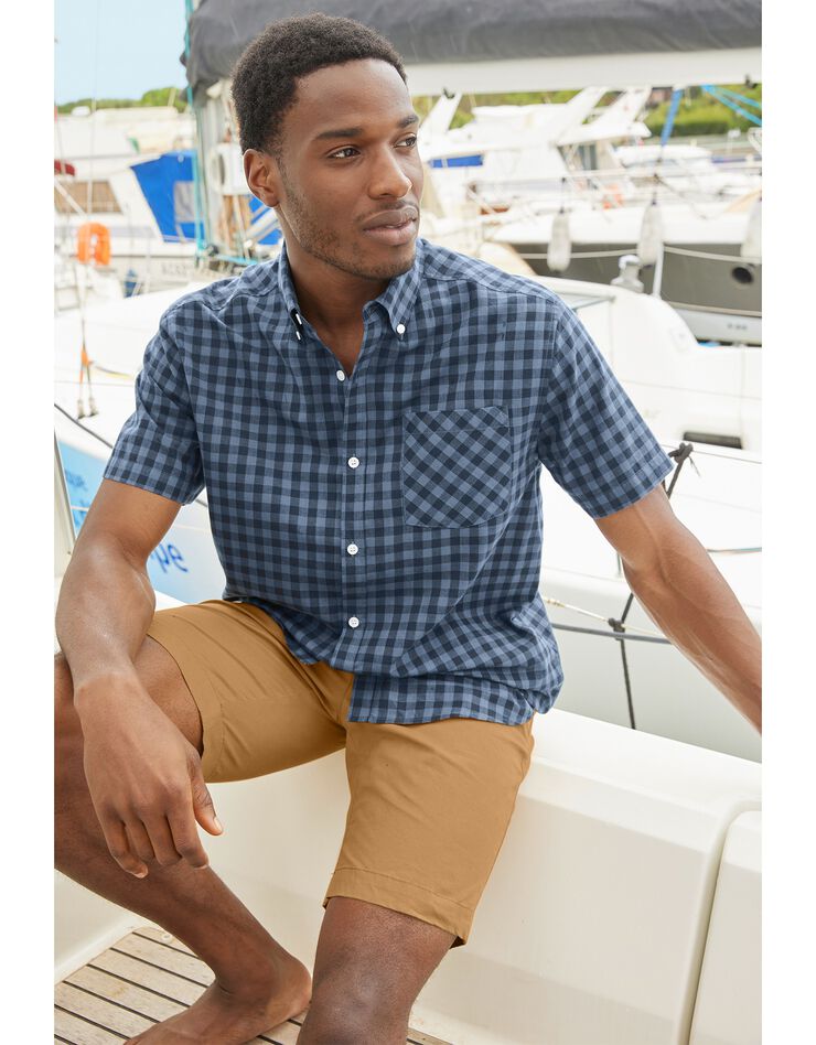 Bermuda chino uni sergé stretch grand confort (caramel) Bermuda chino uni sergé stretch grand confort (caramel)