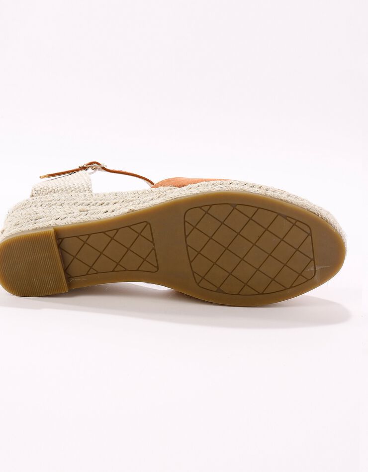 Sandales espadrilles compensées (caramel)