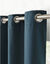 Rideau isolant uni envers polaire finition oeillets (bleu paon)