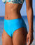 Bas de maillot de bain taille haute uni Solaro (turquoise)