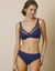 Soutien-gorge forme minimiseur en microfibre et tulle Paia, avec armatures (bleu)