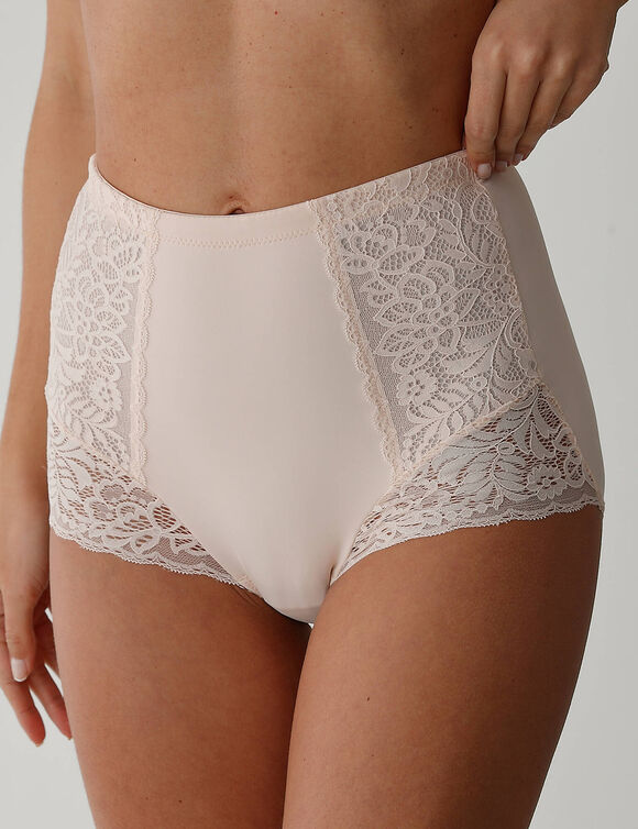 Gaine affinante plastron dentelle - maintien  (nude)