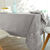 Nappe damassée feuillages Colombine® (gris perle)