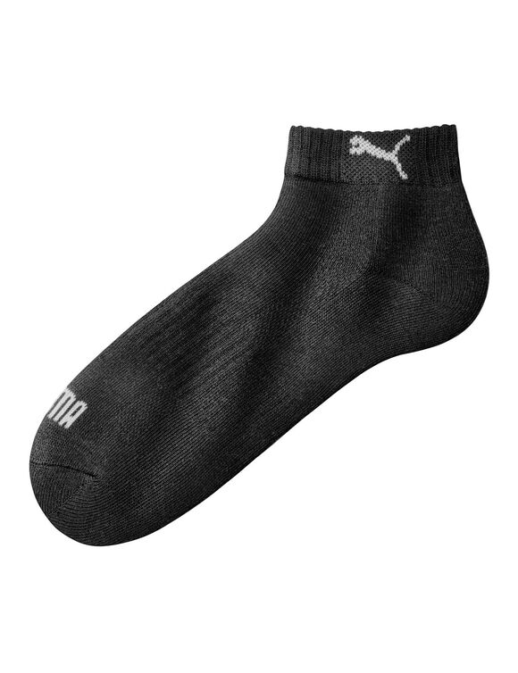 Chaussettes basses matelassées quarter - lot de 3 paires (noir)