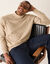 Pull col roulé en laine mélangée (taupe clair)