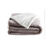 Couverture double face polaire et sherpa (taupe)