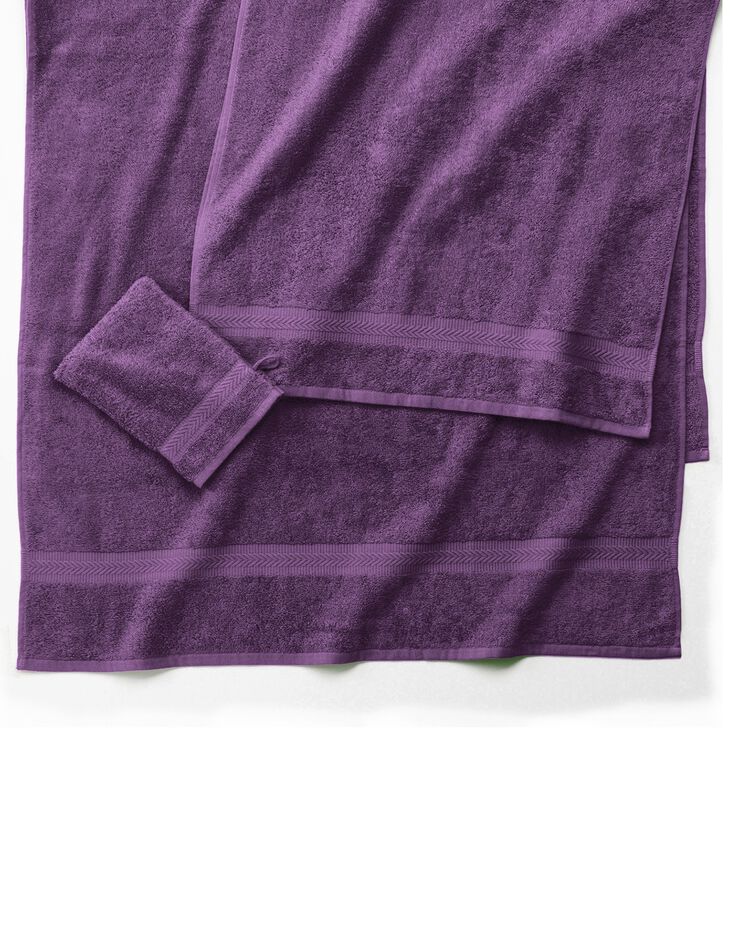 Eponge unie 420 g/m2 confort moelleux (aubergine)