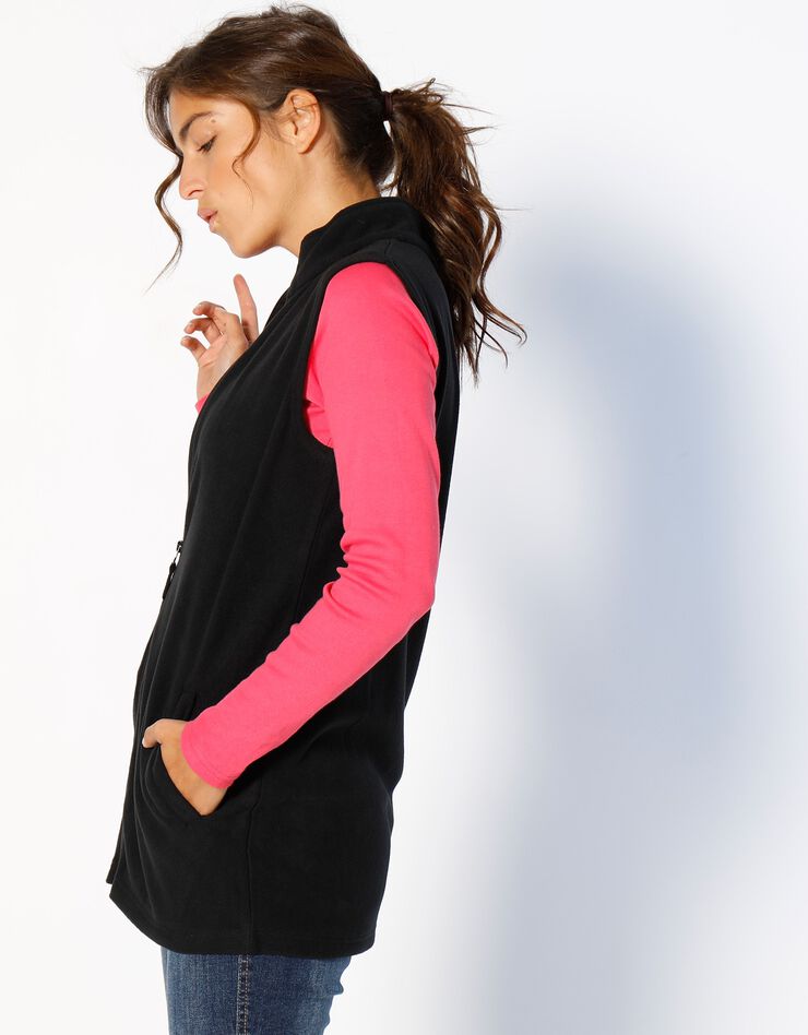 Veste polaire zippée sans manches (noir) Veste polaire zippée sans manches (noir)