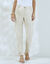 Pantalon coupe mom coton-lin enduction dorée (beige doré)
