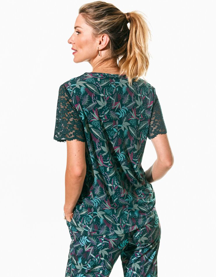 Tee-shirt dentelle imprimé (bronze) Tee-shirt dentelle imprimé (bronze)
