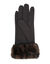 Gants tactiles poignets fourr&eacute;s  (marron / noir)