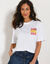 T-shirt loose imprim&eacute; limonade, jersey (blanc)