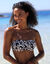 Haut de maillot de bain avec armatures Linao - forme bandeau (noir / écru)