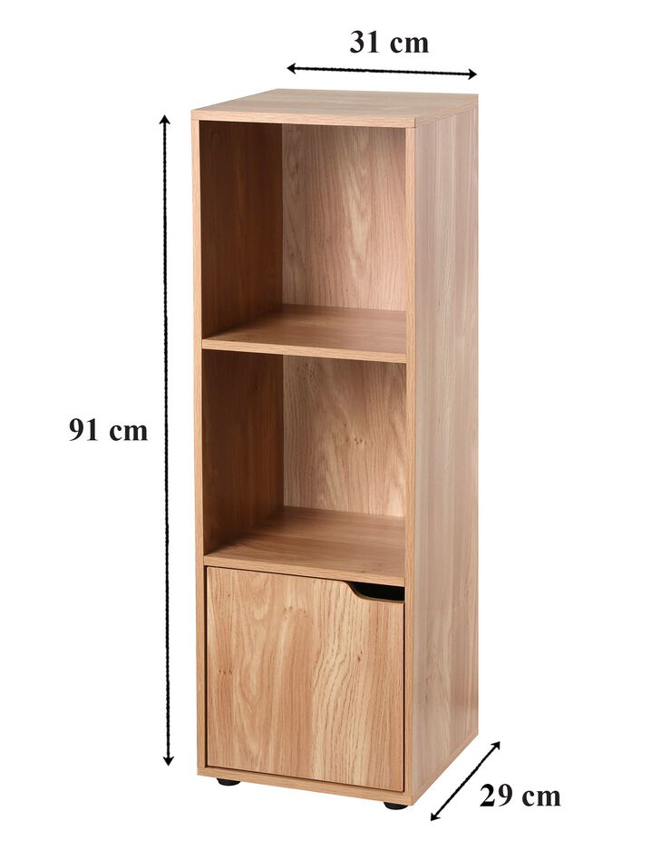 Meuble de rangement STAVRA – 3 cases 1 porte (naturel)