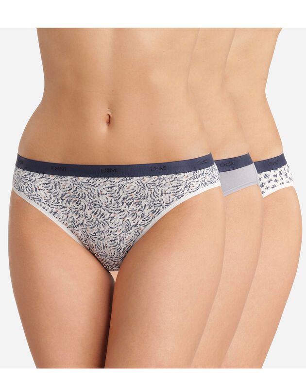 Culotte "Les Pockets" coton stretch imprimé "poème" Lot de 3 (ivoire) Culotte "Les Pockets" coton stretch imprimé "poème" Lot de 3 (ivoire)