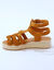 Sandales style spartiates multibrides (caramel)
