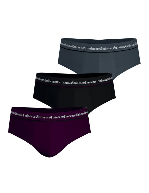 Slip Business Chic - lot de 3 (anthracite + noir + prune)