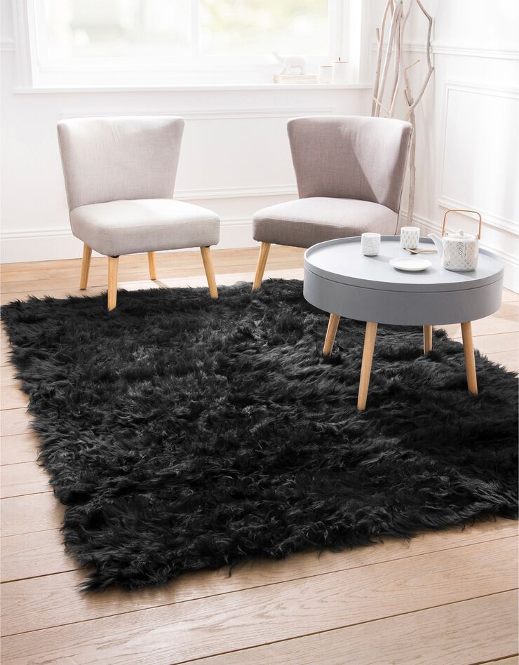 Tapis poils longs (noir)