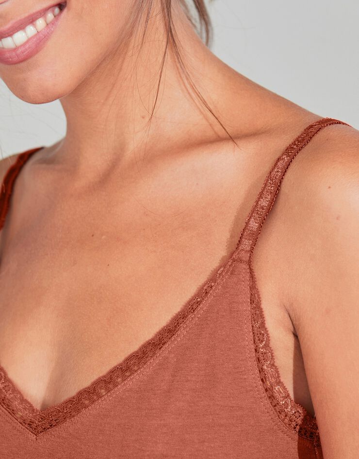 Caraco fluide coton et viscose (noisette) Caraco fluide coton et viscose (noisette)
