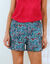 Short de pyjama imprimé Ikat (bleu canard / bleu)
