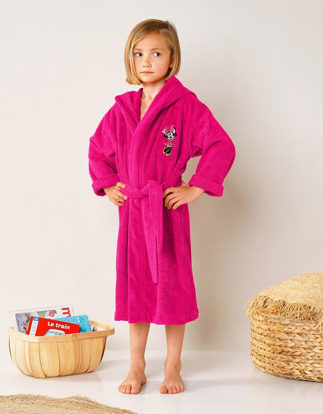Peignoir enfant à capuche Minnie® Cœur de Disney® (fuchsia)