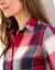 Chemise longue grands carreaux, flanelle (cerise / marine)