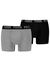 Boxer basique coton stretch - lot de 2 (gris)
