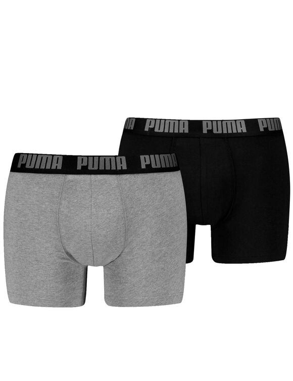 Boxer basique coton stretch - lot de 2 (gris)