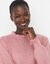 Pull col montant, finition frisotti (rose chin&eacute;)