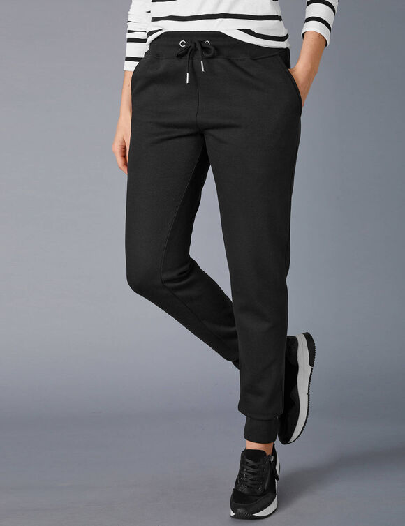 Pantalon jogging en molleton gratté  (noir)