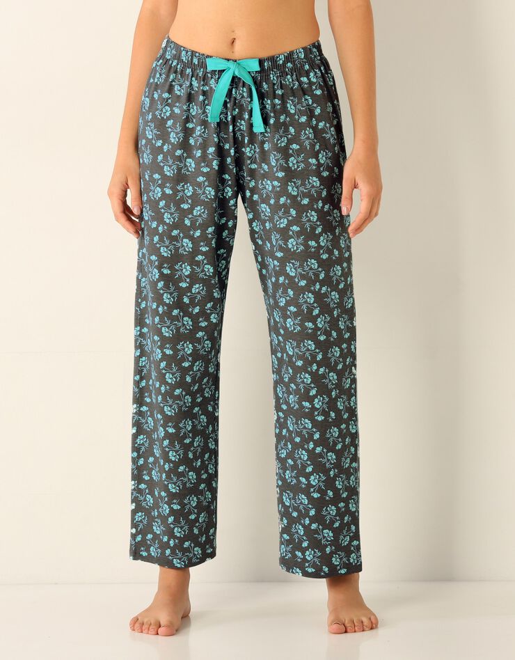 Pantalon pyjama jersey (aqua / gris) Pantalon pyjama jersey (aqua / gris)