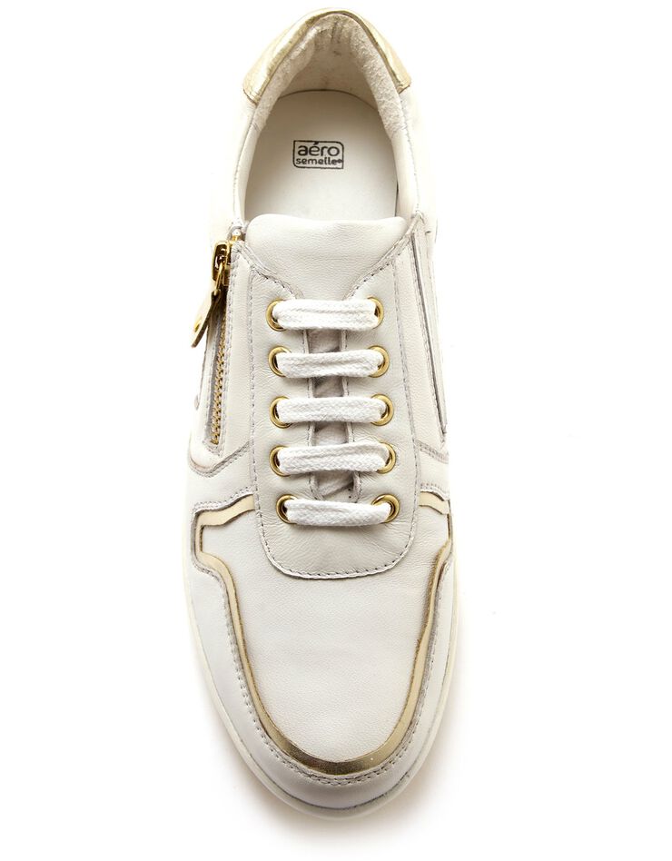 Derbies à lacets, petit compensé (blanc) Derbies à lacets, petit compensé (blanc)