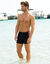 Boxer de bain mi-long (noir / rouge)