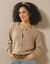 Gilet moelleux en maille anglaise  (noisette chiné)