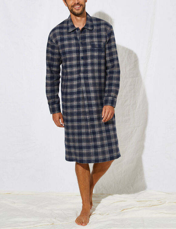 Liquette pyjama flanelle carreaux (gris)