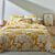 Linge de lit Paddy imprimé feuillage, coton (ocre)
