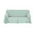 Housse bachette coton uni nouettes fauteuil canapés (vert amande)