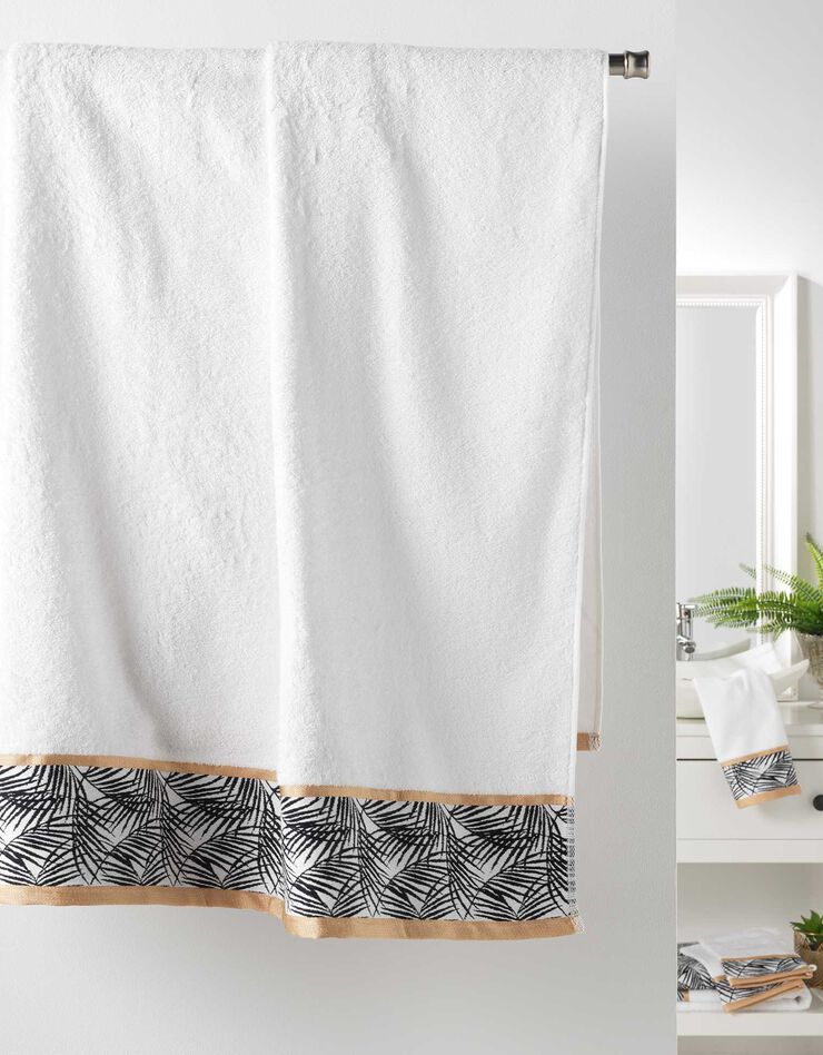 Eponge liteau doré motif feuillage (blanc) Eponge liteau doré motif feuillage (blanc)