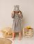 Peignoir de bain enfant personnalisable ourson à capuche  (taupe)