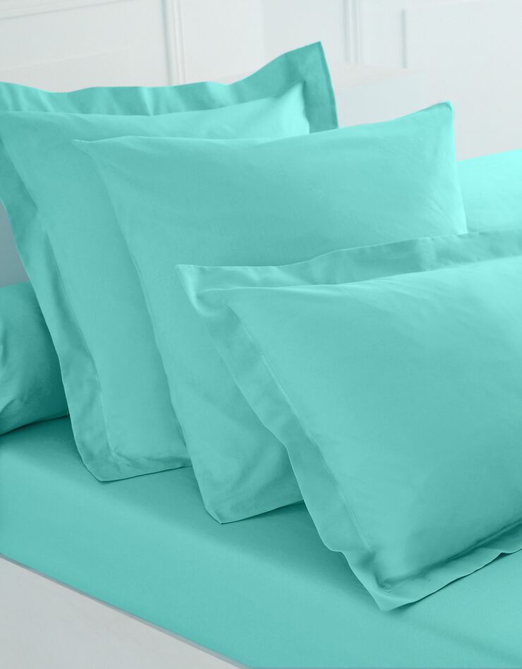 Linge de lit uni coton (lagon)