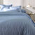 Linge de lit satin uni (bleu grisé)