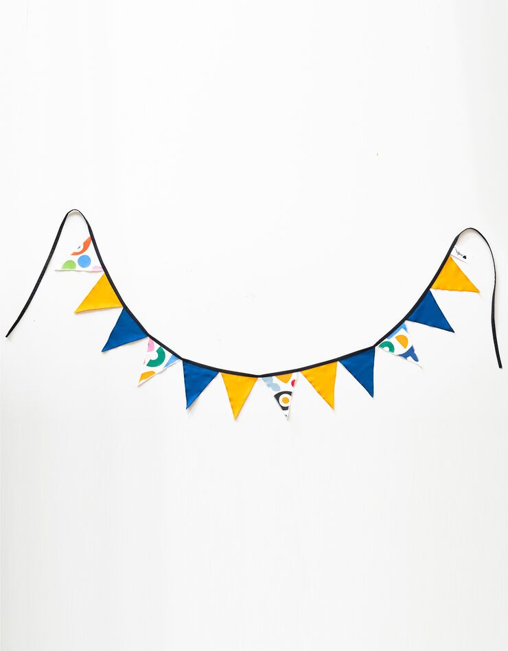Guirlande "fanions" multicolore, collection enfant LEM (bleu / jaune)