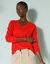 Pull col V (rouge)