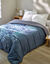 Couette microfibre imprimée Savana 400g/m2 (bleu / vert)