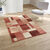 Tapis d&eacute;coratif motif patchwork (terracotta)