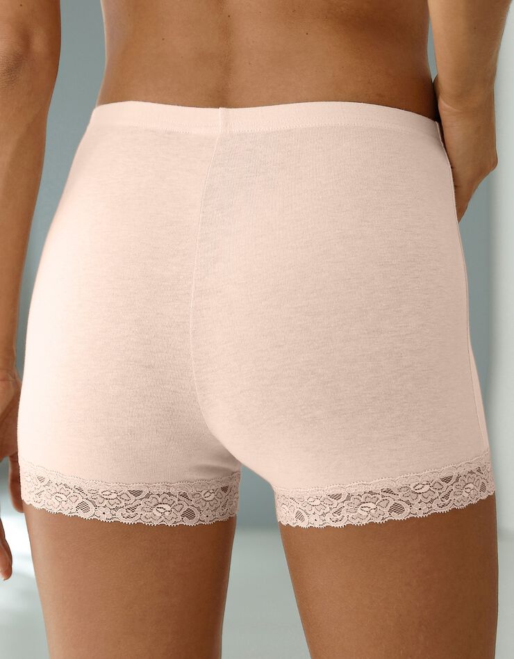 Boxer coton dentelle - lot de 2 (peau) Boxer coton dentelle - lot de 2 (peau)